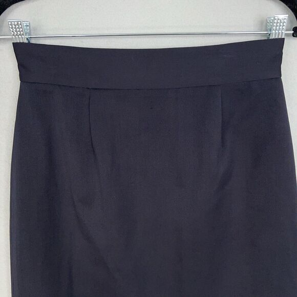 J.Crew Skirt Womens 6 Navy Italian Wool Pencil Minimal Quiet Luxury Made Italy - Picture 2 of 13